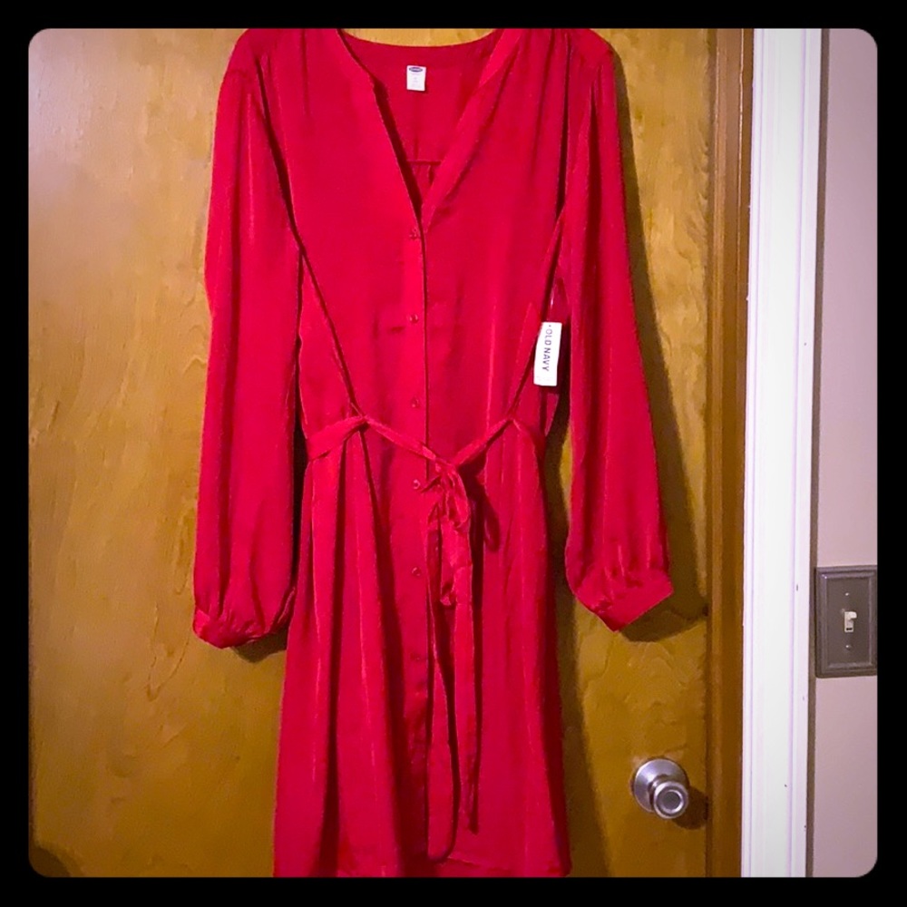 Red Old Navy tunic dress